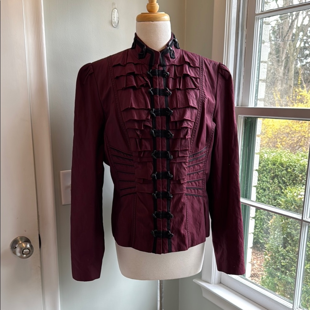 Elie Tahari designer Burgundy Women's Jacket